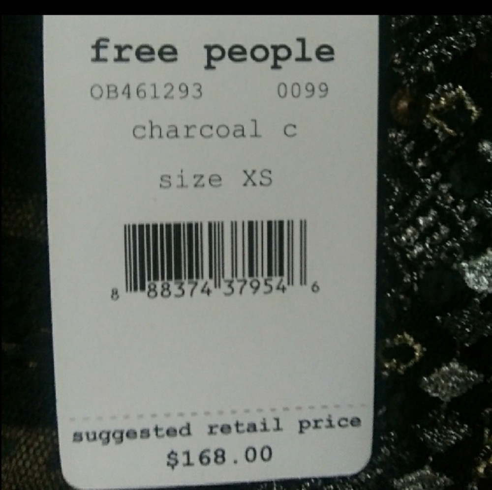 NWT. Free people black top sz XS - Picture 7 of 8